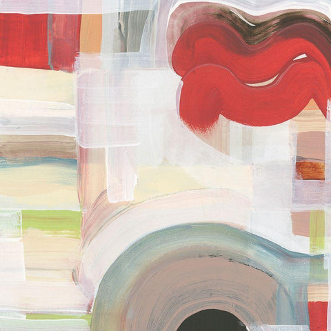 Red II White Modern Wood Framed Art Print by Cartissi