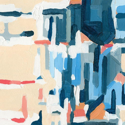 Summer Abstraction II White Modern Wood Framed Art Print by Caroline, Emma