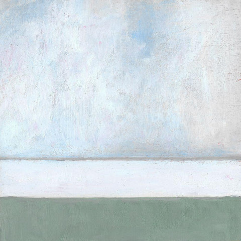 Seagrass Mist I Black Modern Wood Framed Art Print by Young, Carol