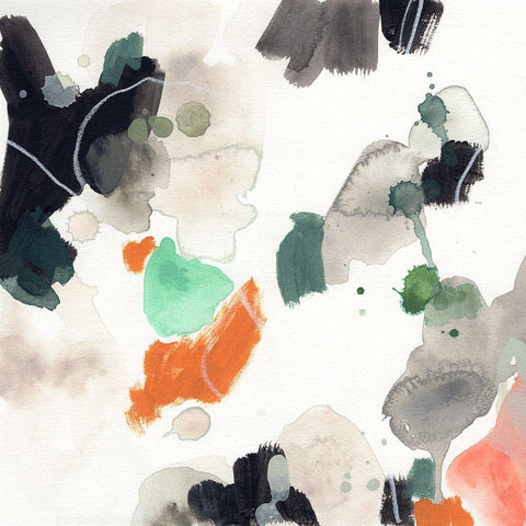 Terra Tone I White Modern Wood Framed Art Print with Double Matting by Vess, June Erica