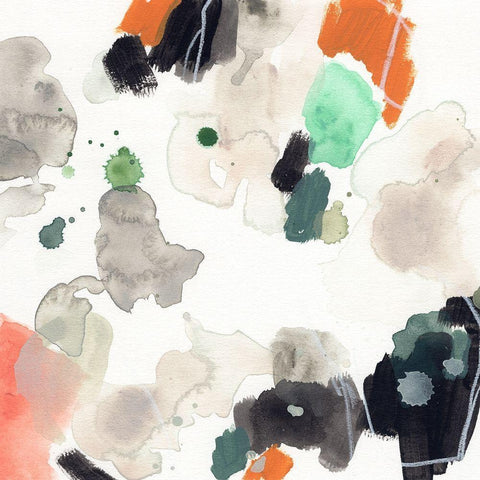 Terra Tone II Black Ornate Wood Framed Art Print with Double Matting by Vess, June Erica