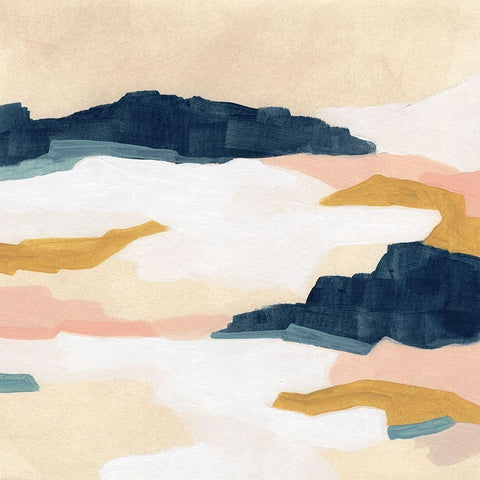 Dusk Plains I Black Modern Wood Framed Art Print by Vess, June Erica