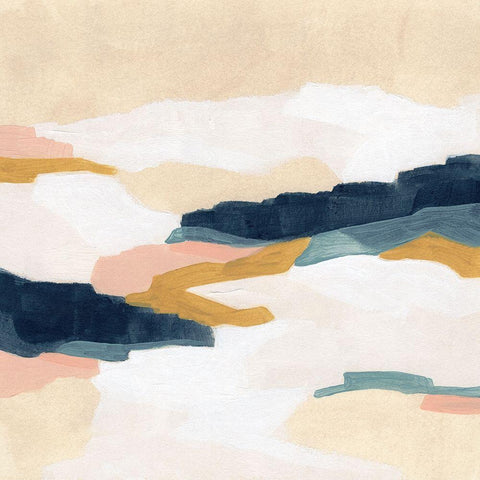 Dusk Plains II Gold Ornate Wood Framed Art Print with Double Matting by Vess, June Erica