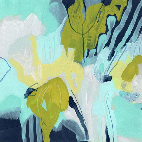 Pistil II White Modern Wood Framed Art Print with Double Matting by Vess, June Erica