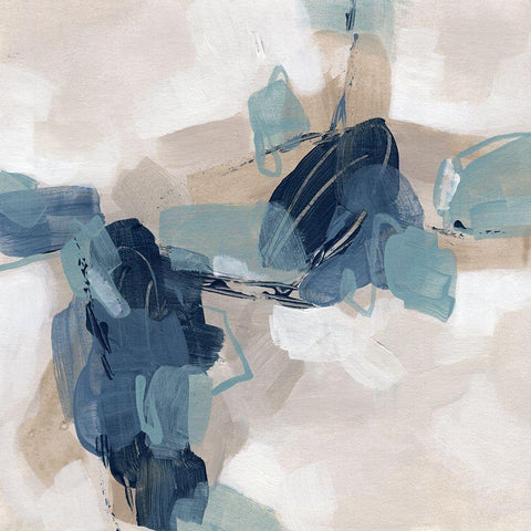 Blues Chorus I White Modern Wood Framed Art Print by Vess, June Erica