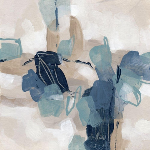 Blues Chorus II White Modern Wood Framed Art Print by Vess, June Erica