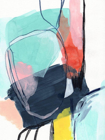 Color Wish I White Modern Wood Framed Art Print with Double Matting by Vess, June Erica