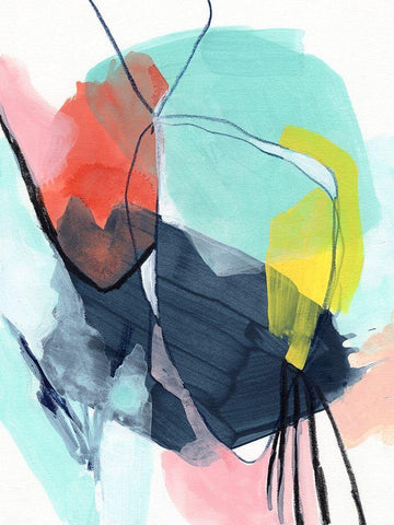 Color Wish II White Modern Wood Framed Art Print with Double Matting by Vess, June Erica