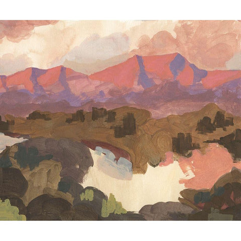 Hawksbill River View I Black Modern Wood Framed Art Print with Double Matting by Green, Jacob