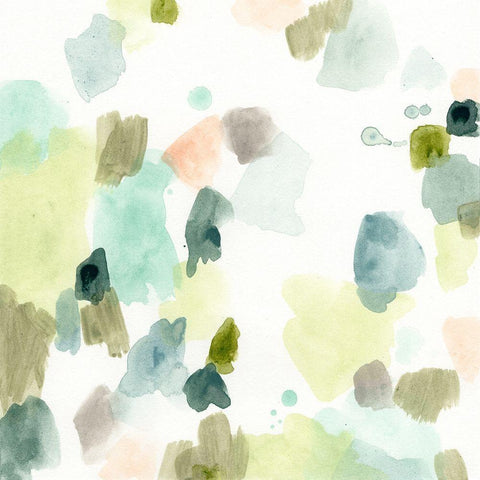 River Stone Palette I Black Modern Wood Framed Art Print by Vess, June Erica