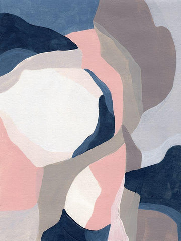 Intertwined Tones II Black Ornate Wood Framed Art Print with Double Matting by Vess, June Erica