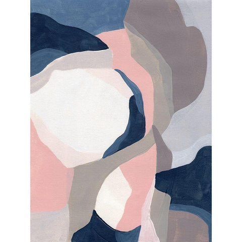 Intertwined Tones II White Modern Wood Framed Art Print by Vess, June Erica