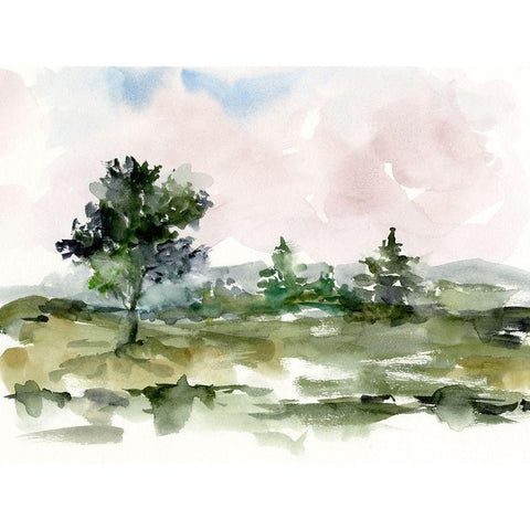 Mauve Sunset I White Modern Wood Framed Art Print by Harper, Ethan