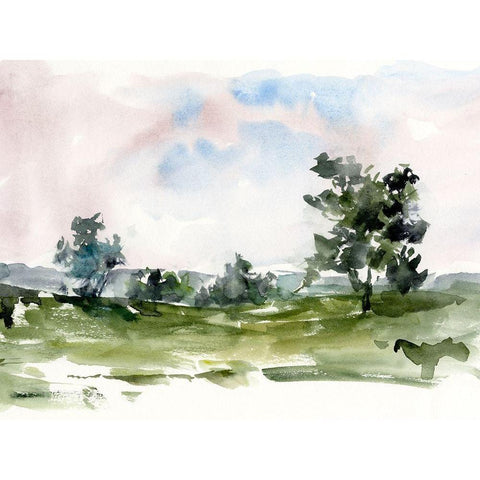 Mauve Sunset II Black Modern Wood Framed Art Print with Double Matting by Harper, Ethan