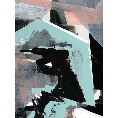 Mix II White Modern Wood Framed Art Print by Cartissi