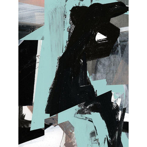 Mix III White Modern Wood Framed Art Print by Cartissi