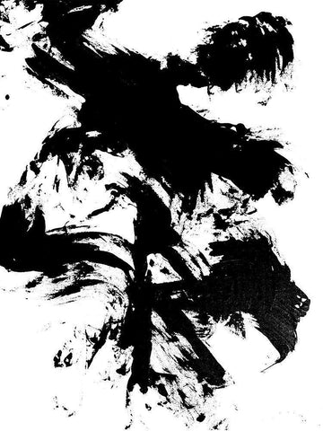 Expressive Abstract III Black Ornate Wood Framed Art Print with Double Matting by Friedlander, Allan