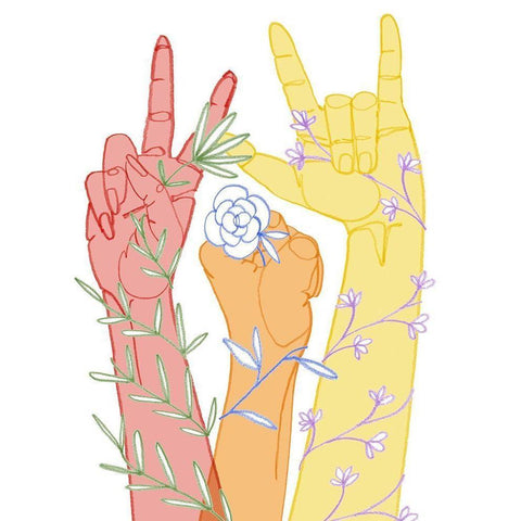 Love Each Other I Gold Ornate Wood Framed Art Print with Double Matting by Popp, Grace