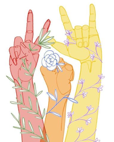 Love Each Other I Black Ornate Wood Framed Art Print with Double Matting by Popp, Grace