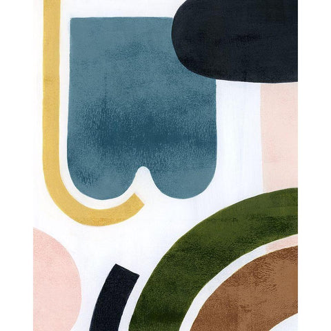 Shifting Shapes I White Modern Wood Framed Art Print by Popp, Grace