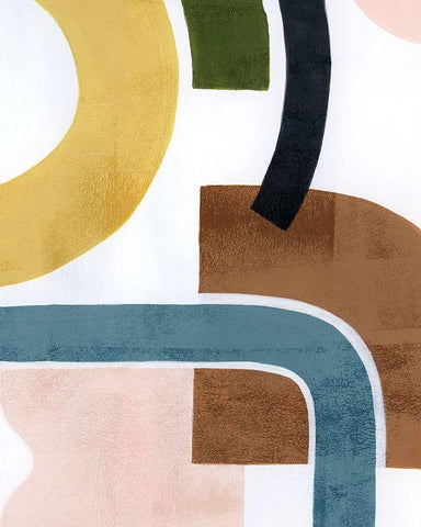 Shifting Shapes II Black Ornate Wood Framed Art Print with Double Matting by Popp, Grace