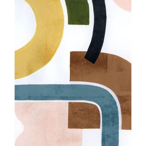 Shifting Shapes II Black Modern Wood Framed Art Print by Popp, Grace