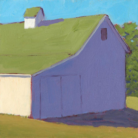 Bucolic Structure II White Modern Wood Framed Art Print by Young, Carol