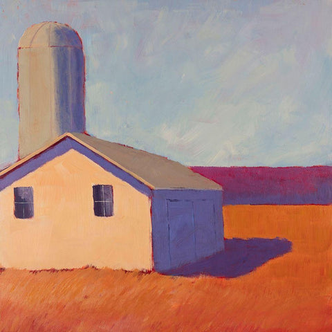 Bucolic Structure VI White Modern Wood Framed Art Print by Young, Carol