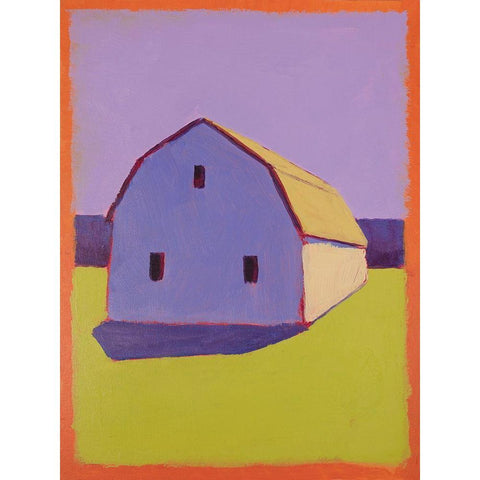 Bucolic Structure X Black Modern Wood Framed Art Print with Double Matting by Young, Carol