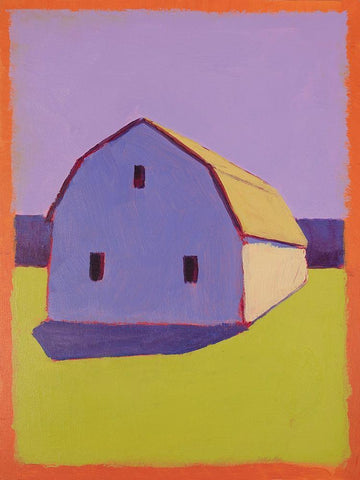 Bucolic Structure X White Modern Wood Framed Art Print with Double Matting by Young, Carol