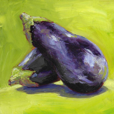 Aubergine Black Modern Wood Framed Art Print by Young, Carol
