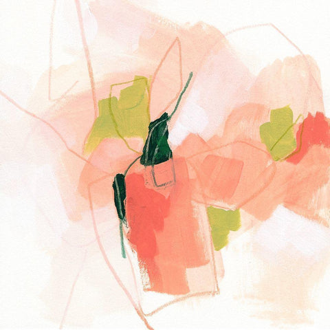 Citrus Facet II Black Modern Wood Framed Art Print by Vess, June Erica