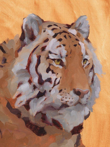 Lord of the Jungle I White Modern Wood Framed Art Print with Double Matting by Green, Jacob