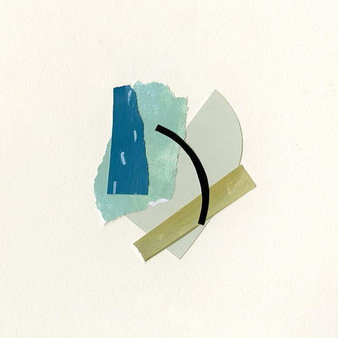 Bits and Pieces III White Modern Wood Framed Art Print with Double Matting by Caroline, Emma