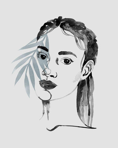 Solace in Shadows I Black Ornate Wood Framed Art Print with Double Matting by Popp, Grace