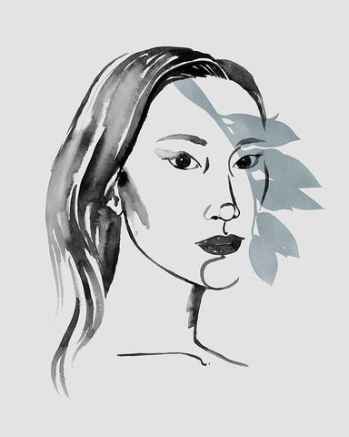 Solace in Shadows III White Modern Wood Framed Art Print with Double Matting by Popp, Grace