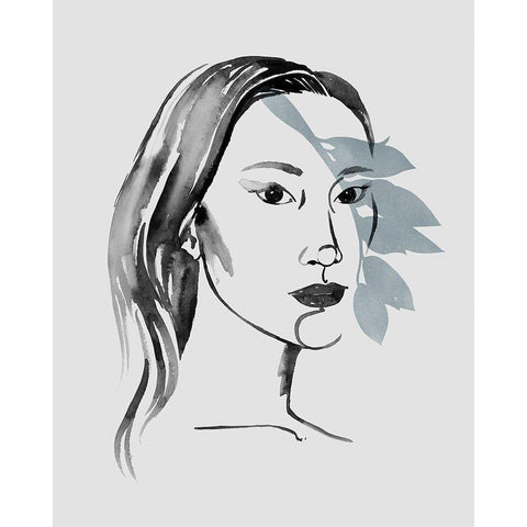 Solace in Shadows III Black Modern Wood Framed Art Print with Double Matting by Popp, Grace