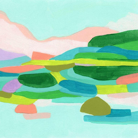 Coastal Confection I Black Modern Wood Framed Art Print with Double Matting by Vess, June Erica