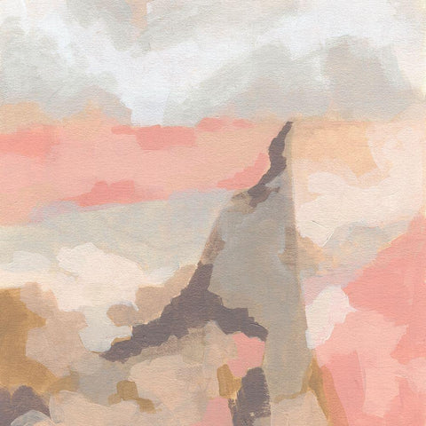 Rose Valley I Black Ornate Wood Framed Art Print with Double Matting by Vess, June Erica