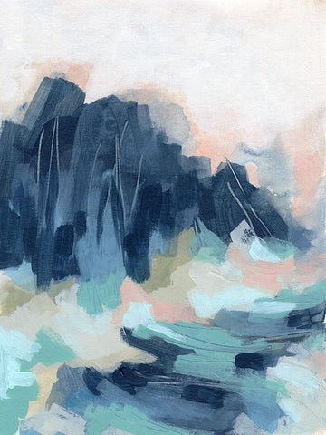 Sunset Surf I Black Ornate Wood Framed Art Print with Double Matting by Vess, June Erica