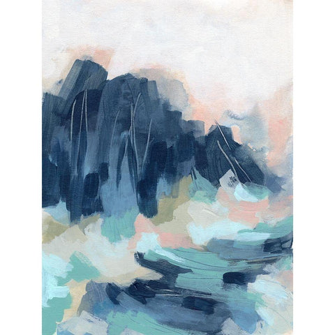 Sunset Surf I White Modern Wood Framed Art Print by Vess, June Erica