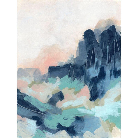 Sunset Surf II Black Modern Wood Framed Art Print with Double Matting by Vess, June Erica