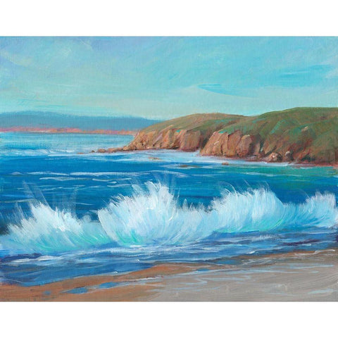 Rocky Coastline II Black Modern Wood Framed Art Print with Double Matting by OToole, Tim