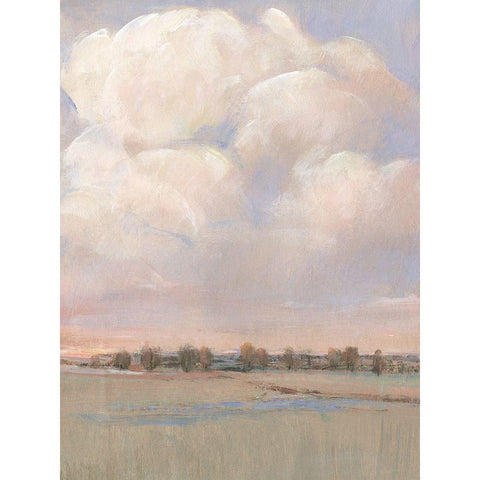 Billowing Clouds I White Modern Wood Framed Art Print by OToole, Tim