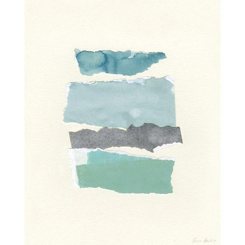 Seaside Color Study II Black Modern Wood Framed Art Print with Double Matting by Caroline, Emma