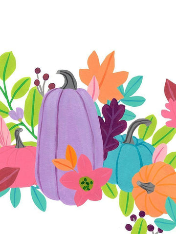 Bright Harvest II Black Ornate Wood Framed Art Print with Double Matting by Vess, June Erica