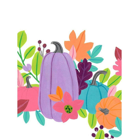 Bright Harvest II Black Modern Wood Framed Art Print by Vess, June Erica