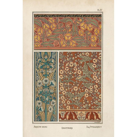 Nouveau Decorative II Gold Ornate Wood Framed Art Print with Double Matting by Vision Studio