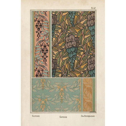 Nouveau Decorative IV Gold Ornate Wood Framed Art Print with Double Matting by Vision Studio