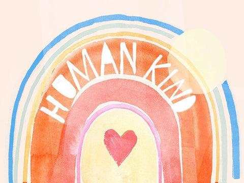 Human Kind I White Modern Wood Framed Art Print with Double Matting by Parker, Jennifer Paxton